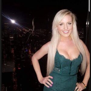 Green lace dress from Express size small